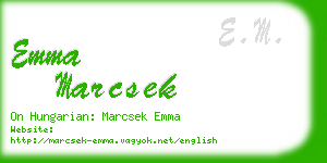 emma marcsek business card